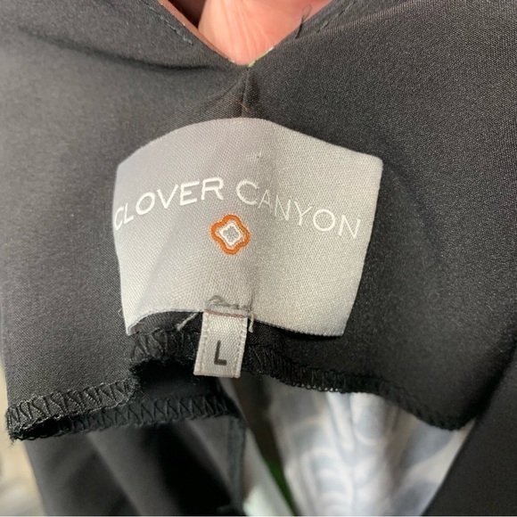 CLOVER Canyon Multi Media Colorful Tropical Print Flowy Shorts Romper V Neck L - Picture 10 of 11